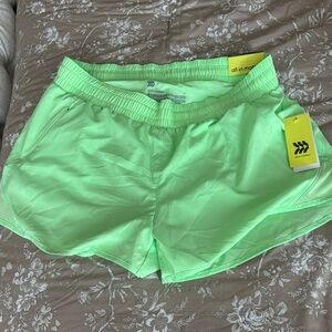 All in Motion Women's Light Green Athletic Shorts